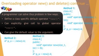Memory Management C++ (Peeling operator new() and delete()) | PDF