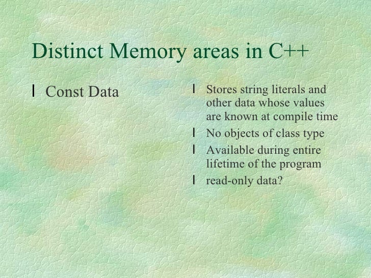 Memory Management In C++