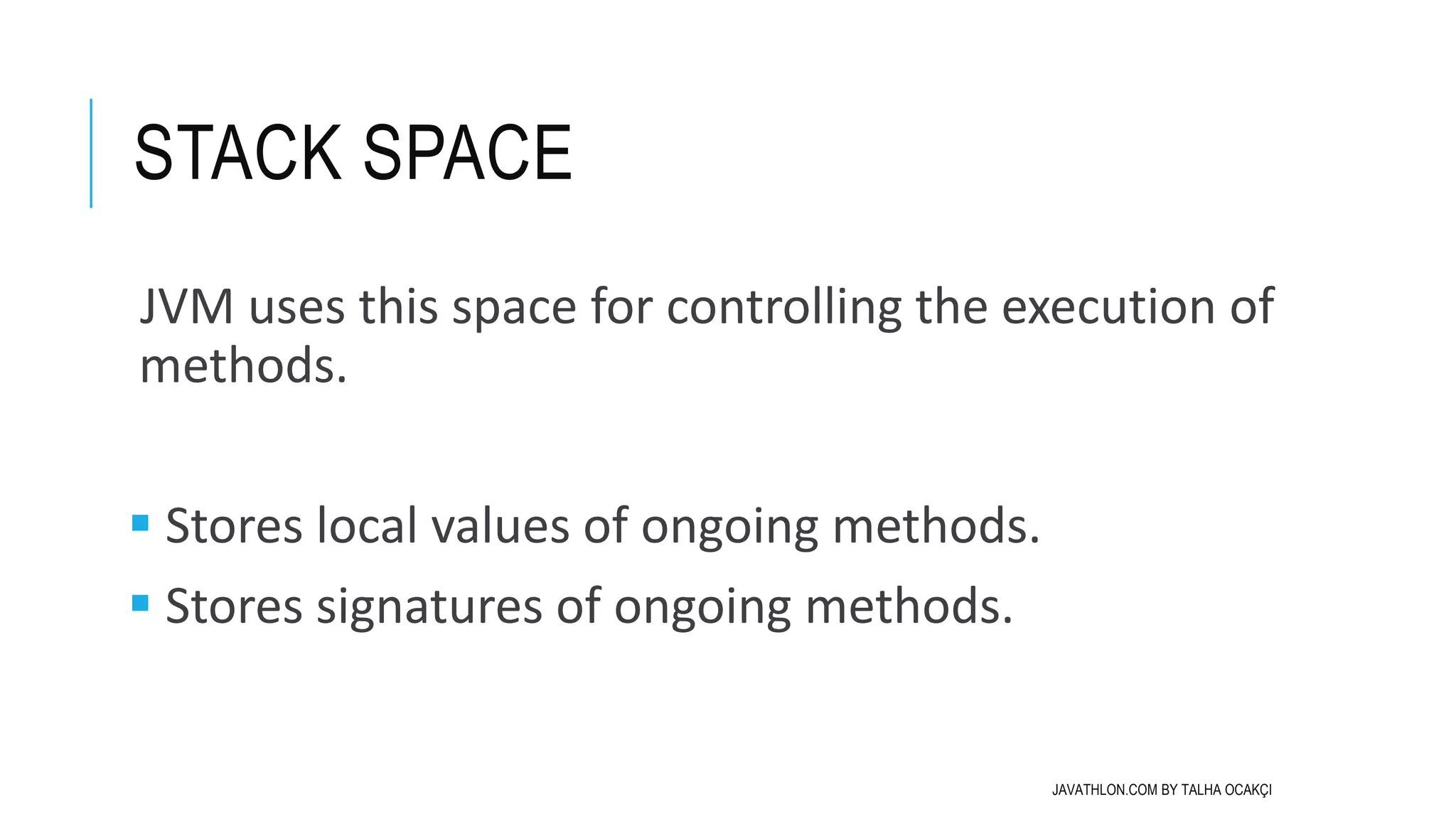 Heap and stack space in java | PPTX