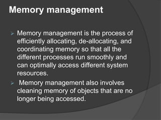 Memory management in python | PPTX