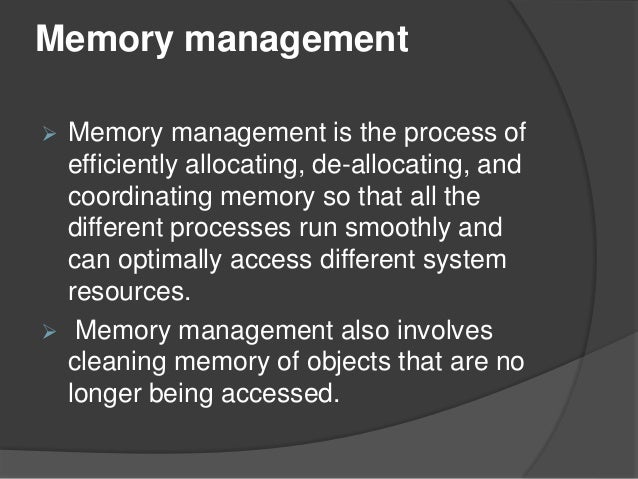 Memory Management In Python Memory management in python