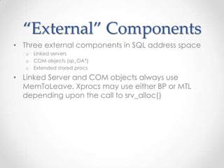 Memory management in sql server | PPSX