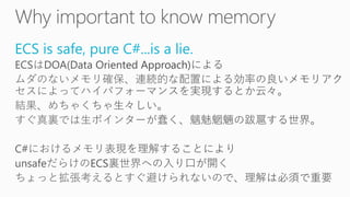 ECS is safe, pure C#...is a lie.
 