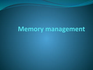 Comprehensive Overview of Memory Management Techniques in Operating ...