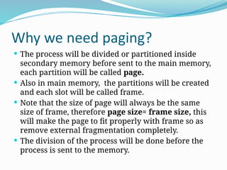 Page In Memory Comprehensive Overview of Memory Management Techniques in Operating ...