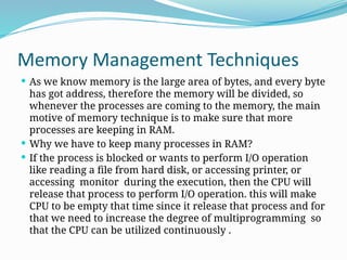 Comprehensive Overview of Memory Management Techniques in Operating ...