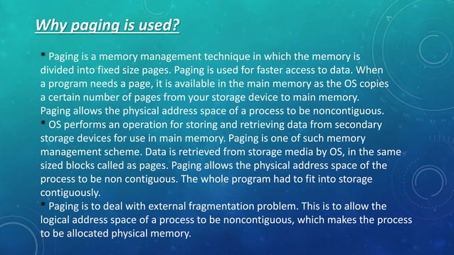 Memory management ppt | PPTX
