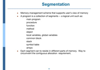 Memory Management(MM) in operating system | PDF