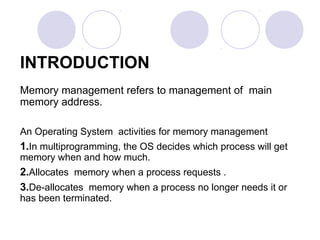 Memory management OS | PDF | Operating Systems | Computer Software and ...