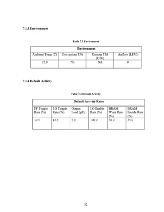 52
7.1.3 Environment
Table 7.3 Environment
7.1.4 Default Activity
Table 7.4 Default Activity
 