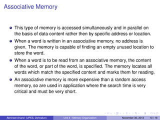 Memory organization | PDF