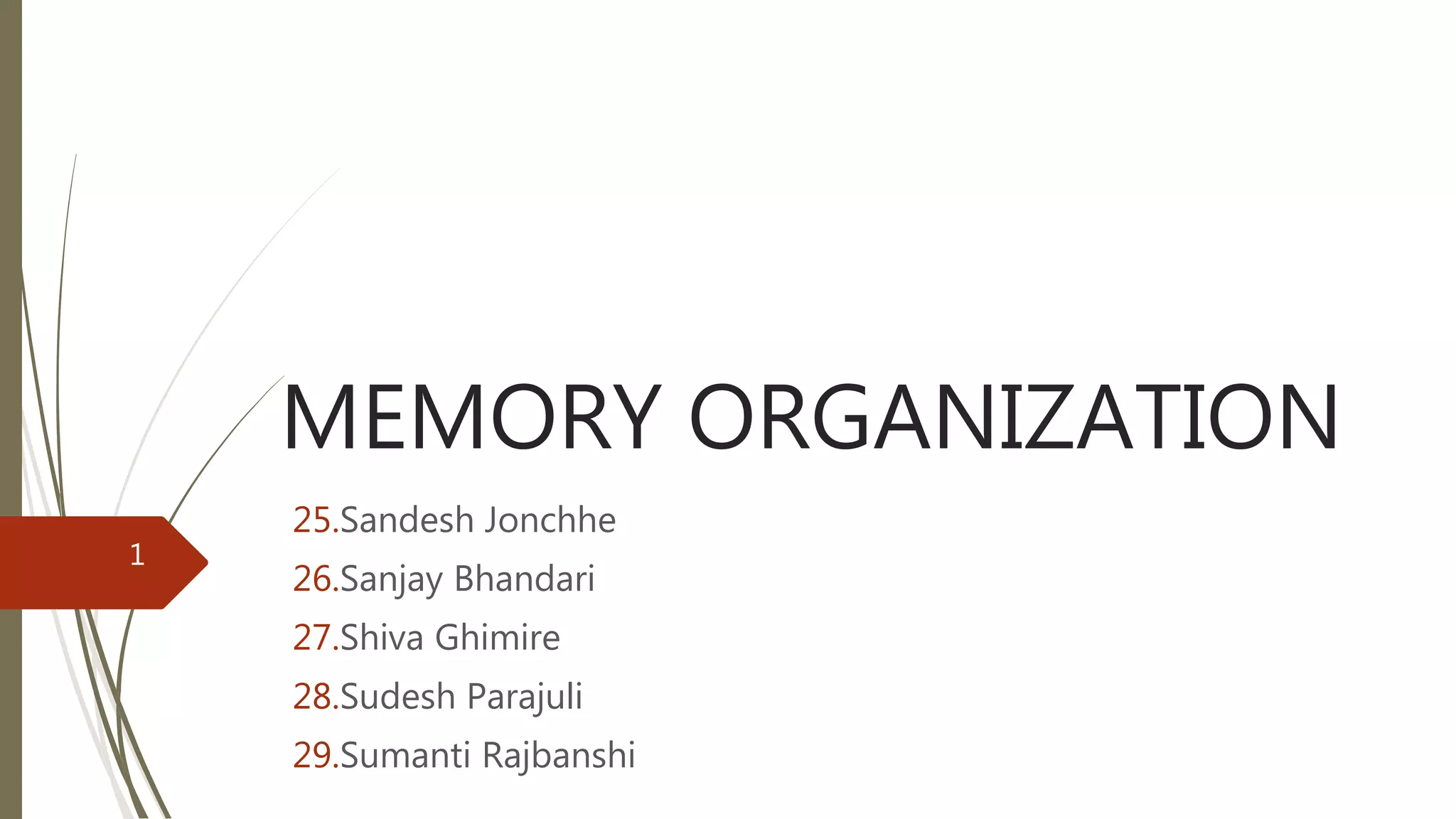 Memory organization (Computer architecture) | PPTX | Computing ...