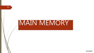 MAIN MEMORY
11
Sumanti
 