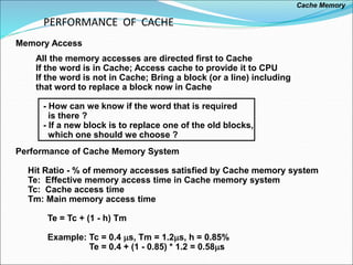 Memory Access Performance Memory Organizationsssssssssssssssss.ppt