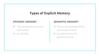 Memory presentation psychology | PPTX