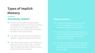 Memory presentation psychology | PPTX