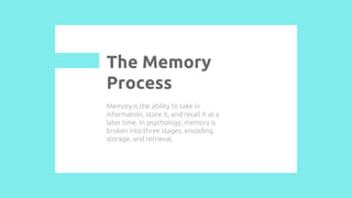 Memory presentation psychology | PPTX