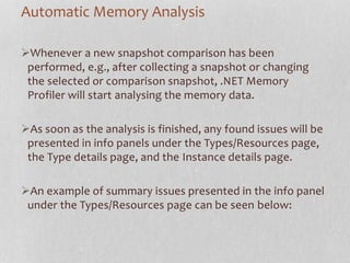 Memory profiler and garbage collector in C# | PPTX