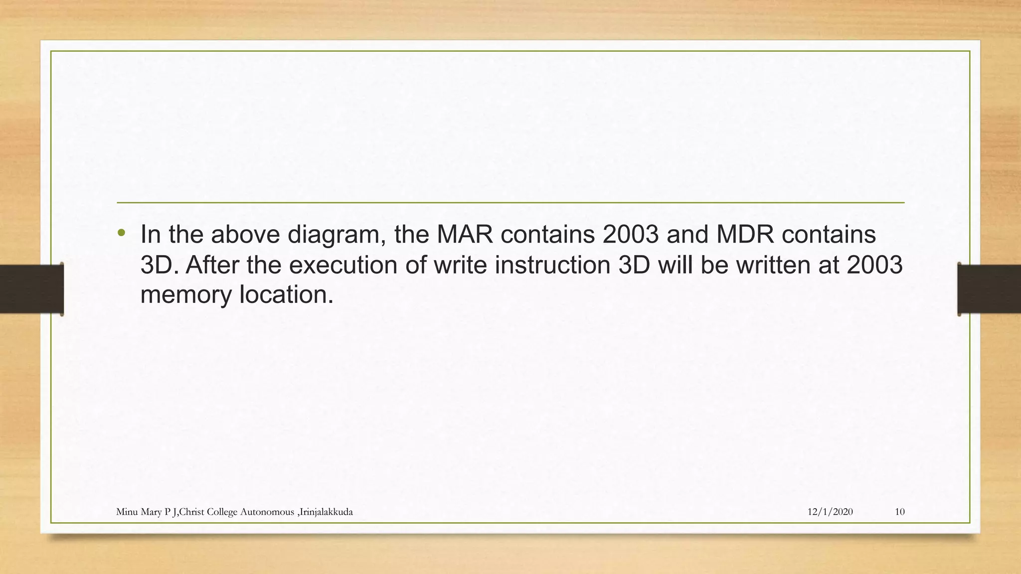 Memory read and write pptx