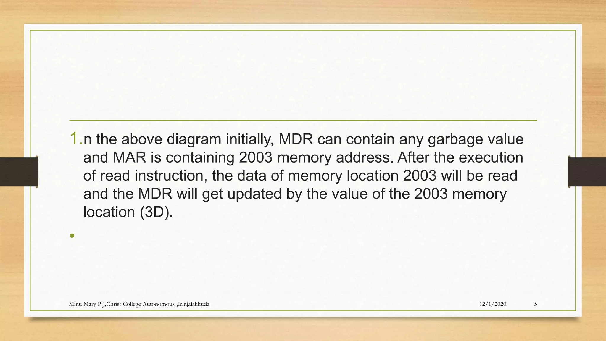 Memory read and write pptx