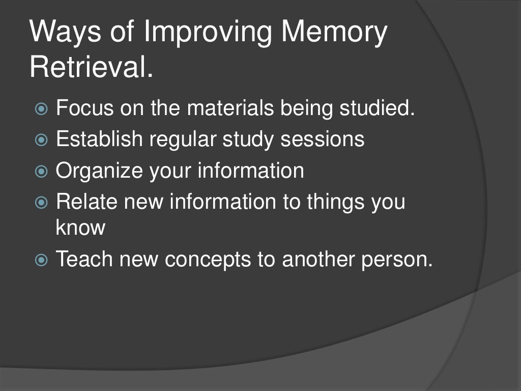 Memory retrieval