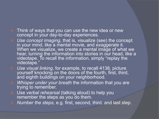 Memory Strategies to Help Students Remember What They See and Hear in ...