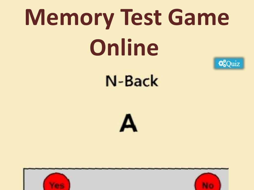 Memory Test Game Online