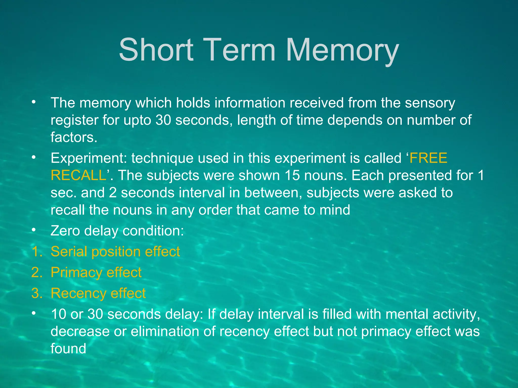 Memory theories PPT Data Storage and Warehousing Computing