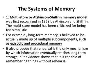 Memory, Thinking and Intelligence | PPTX