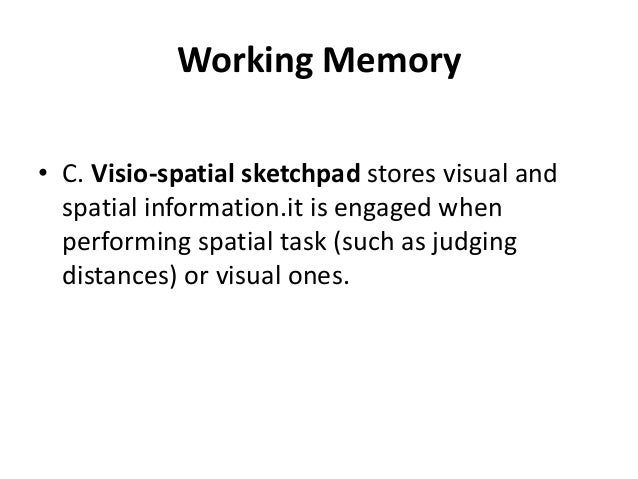 visio spacial visio spatial learning the visio spatial layout of each visio spacial visio spatial learning the visio spatial layout of each