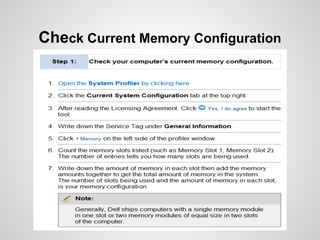 Check Current Memory Configuration
 