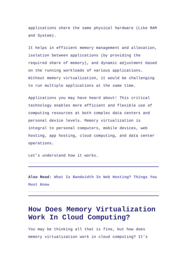 Memory Virtualization In Cloud Computingpdf