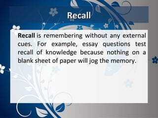 Memory | PPT