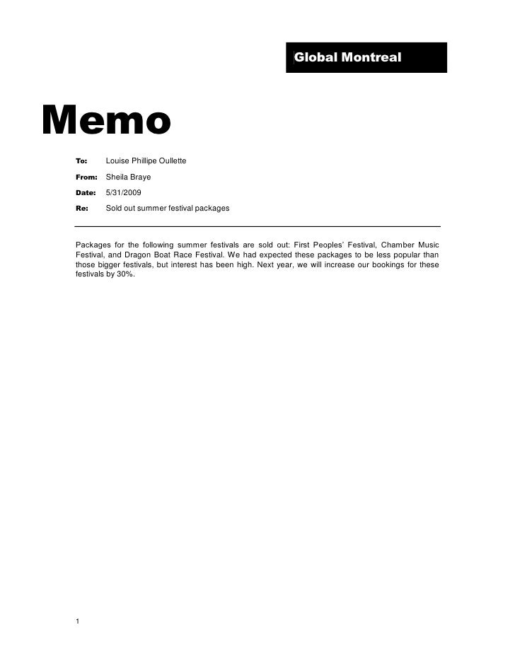 Memo Sample