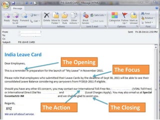 XYZ
The Opening
The ClosingThe Action
The Focus
 