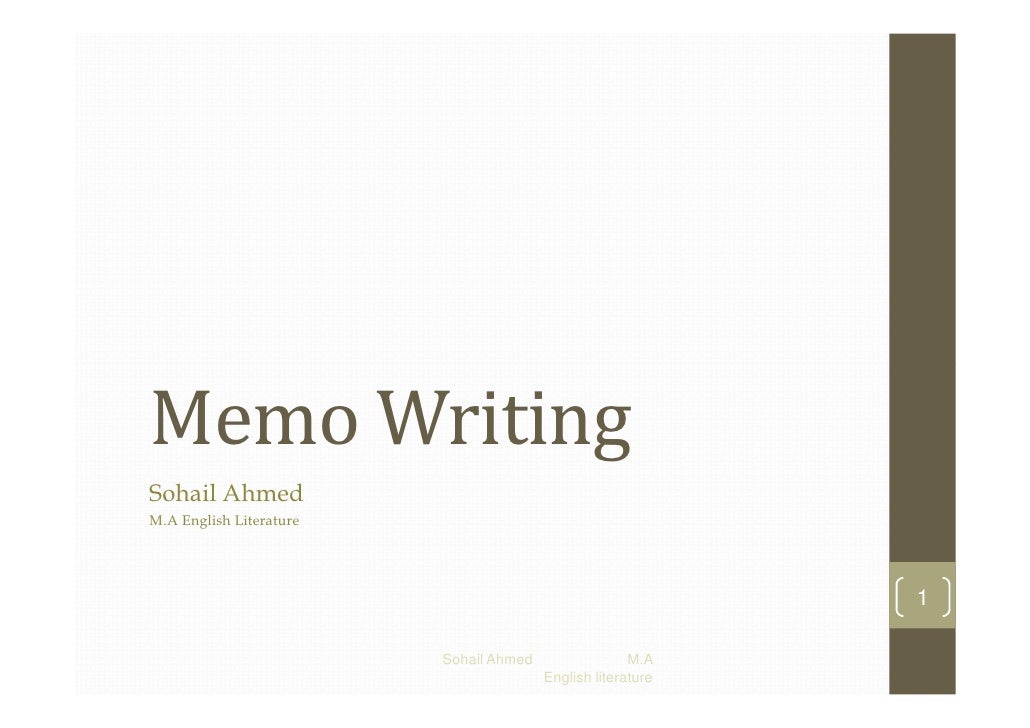 Memo essay