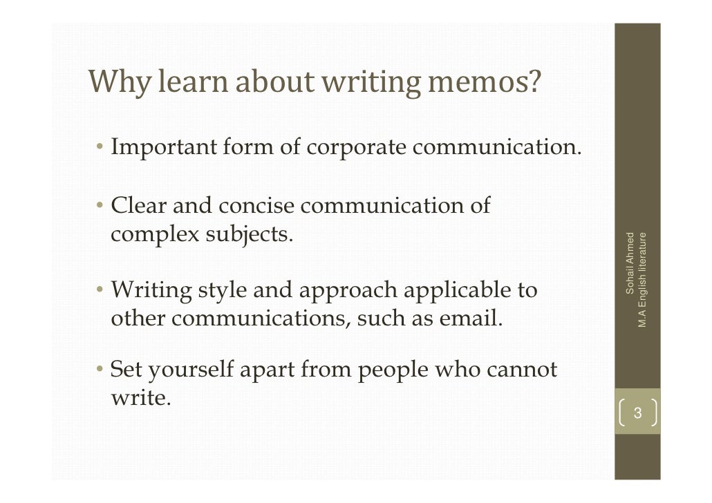 why are memos used