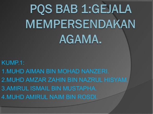 Gejala Mempersendakan Agama