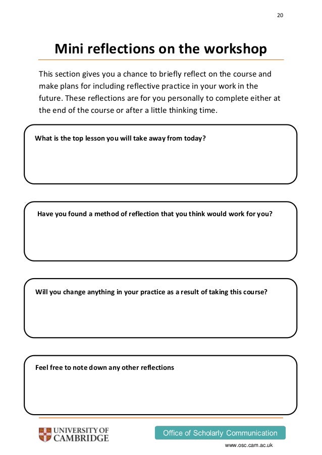 Reflective Practice Handout