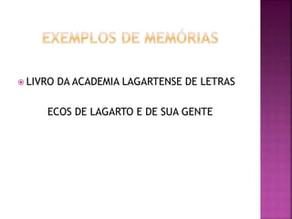  LIVRO DA ACADEMIA LAGARTENSE DE LETRAS
ECOS DE LAGARTO E DE SUA GENTE
 