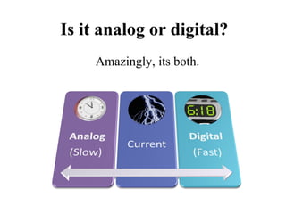 Is it analog or digital?
Amazingly, its both.

 