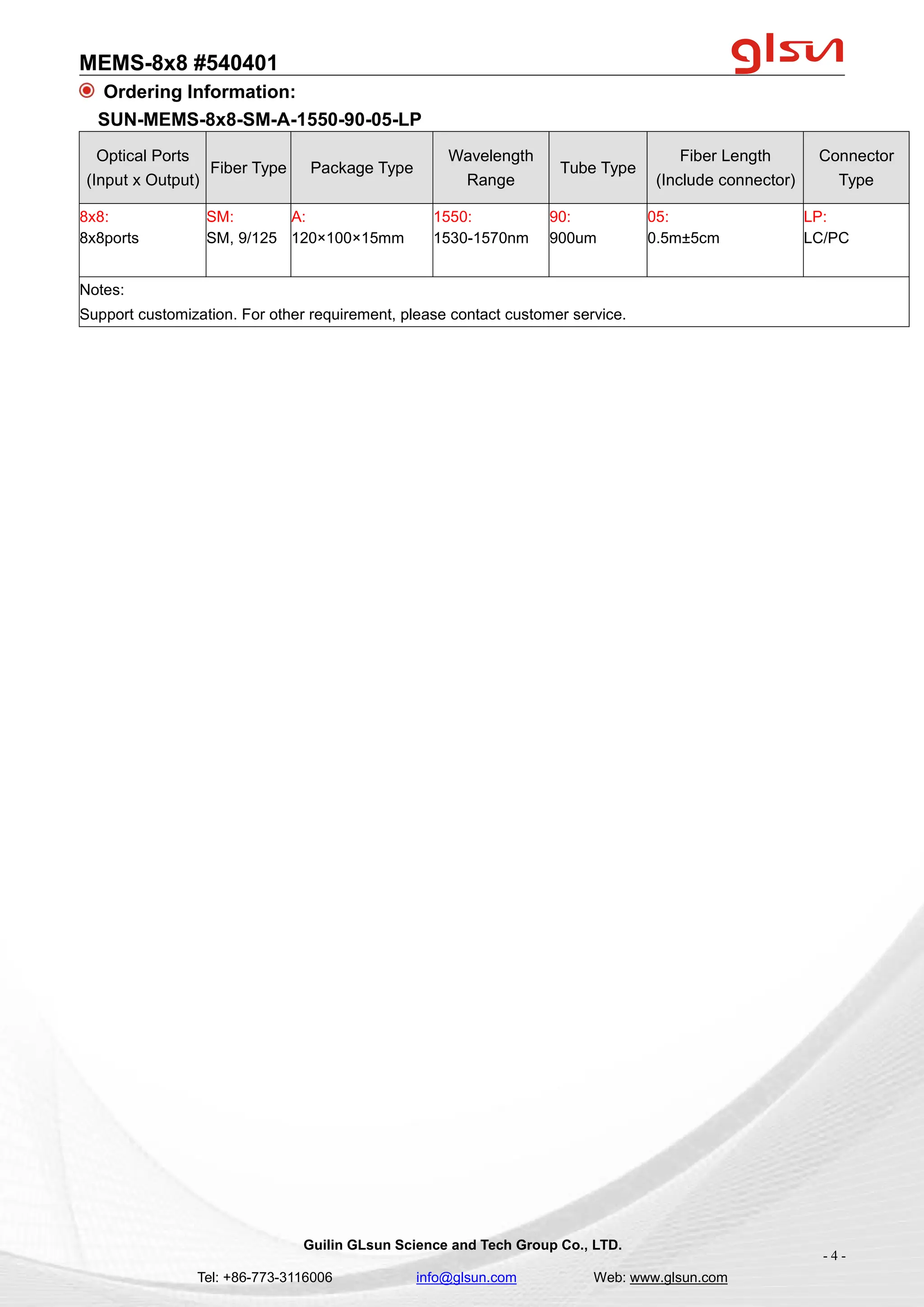 mems-8x8-optic-switch-module-data-sheet-540401.pdf | Computer ...