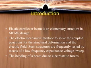 MEMS-ELECTRO STATICALLY ACTUATED CANTILEVER BEAM