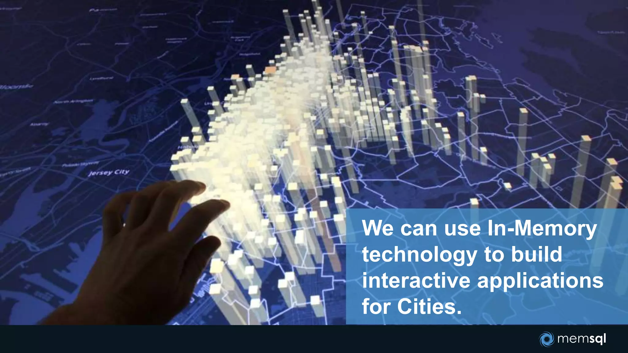 We can use In-Memory
technology to build
interactive applications
for Cities.
 