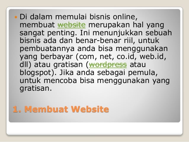 Memulai bisnis online untuk pemula dalam memajukan usaha