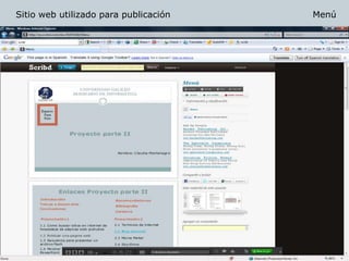 Sitio web utilizado para publicación   Menú
 