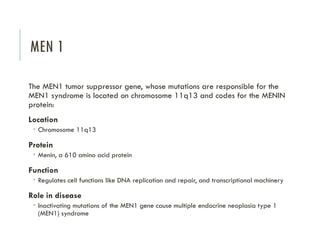 Men1 Function Men-Syndromes- Clinical features and management.pptx