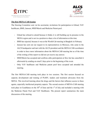 MENA CAB Report | PDF