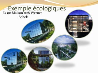 Exemple écologiques
Ex 01: Maison r128 Werner
Sobek
 