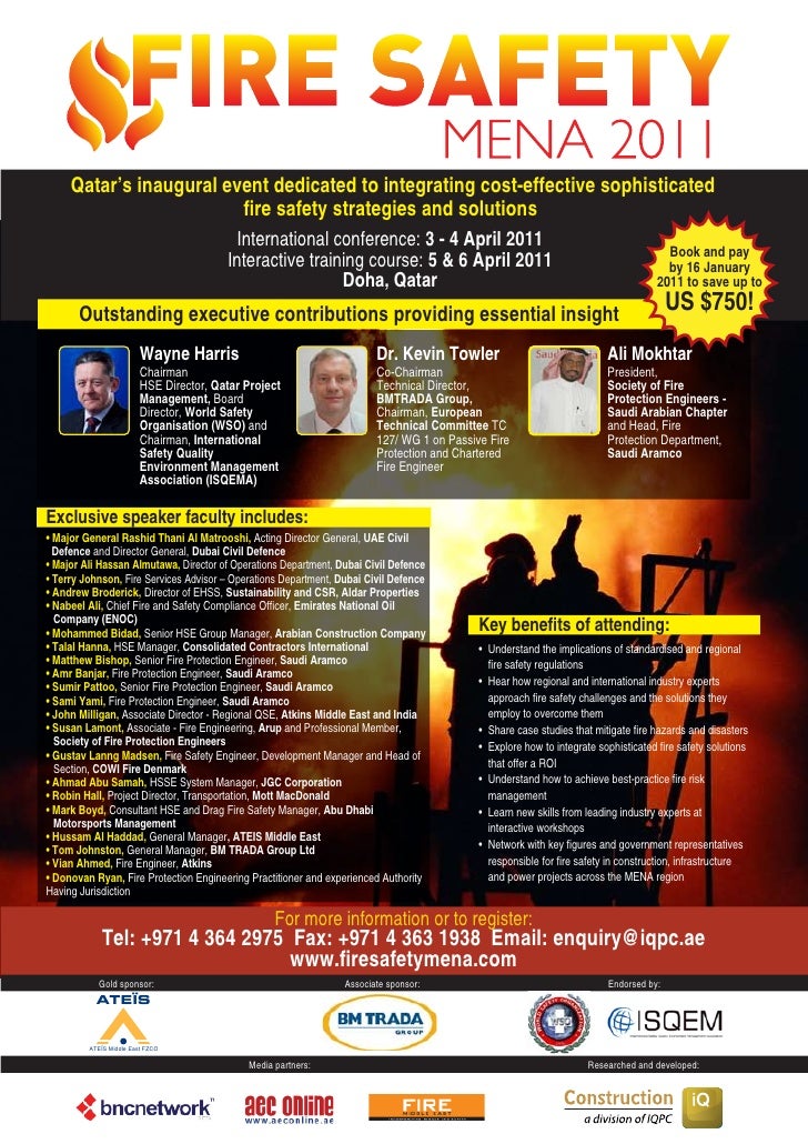 Mena Fire Safety Conference Qatar April 2011